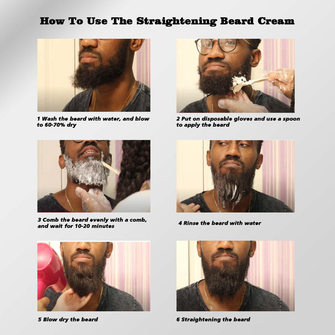 visualsource Straightening Beard Cream, 2.8oz Effective Beard Styling Conditioner Beard Mustache Cream Supplies To Straighten Reducing Frizz Coarse Moisturizing Softening Natural Beard Cream