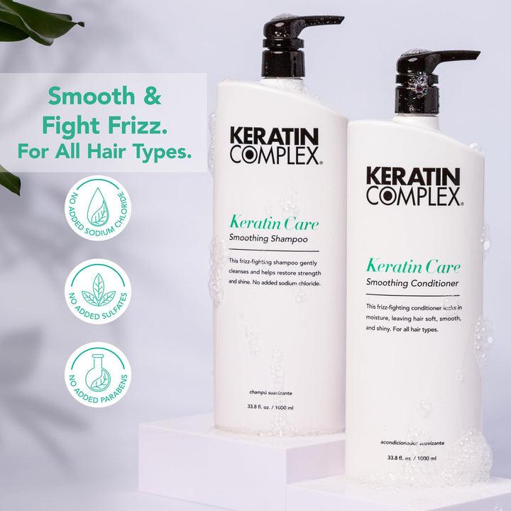 Keratin Complex - Keratin Care Smoothing Shampoo & Conditioner Duo - 33.8 fl oz Each