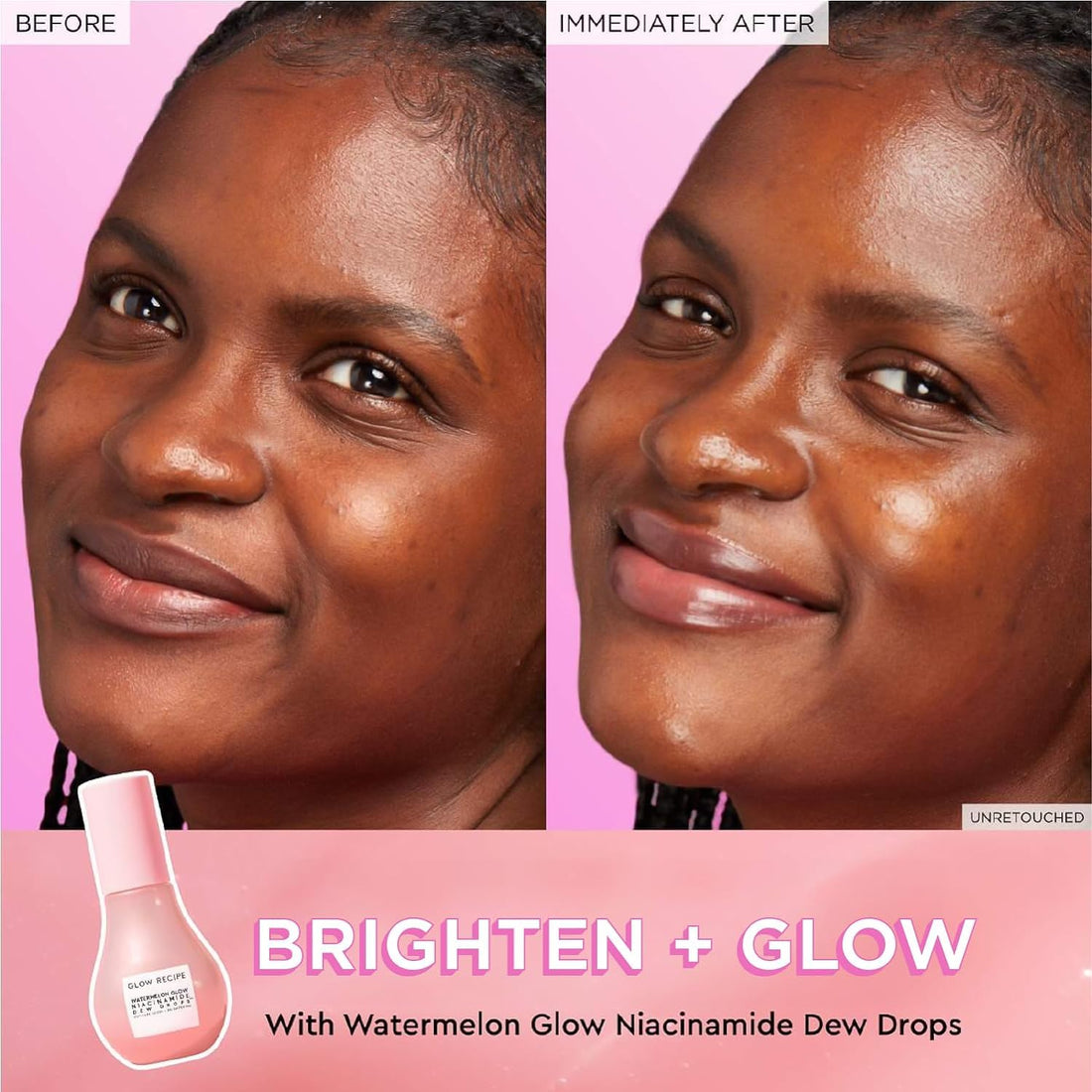Glow Recipe Soothe, Glow & Bright Gift Set - Dew Drops Hydrating Niacinamide Serum + Avocado Ceramide Barrier Repair + Guava Dark Spot Vitamin C Serum - Korean Skincare Travel Kit (3 Count)