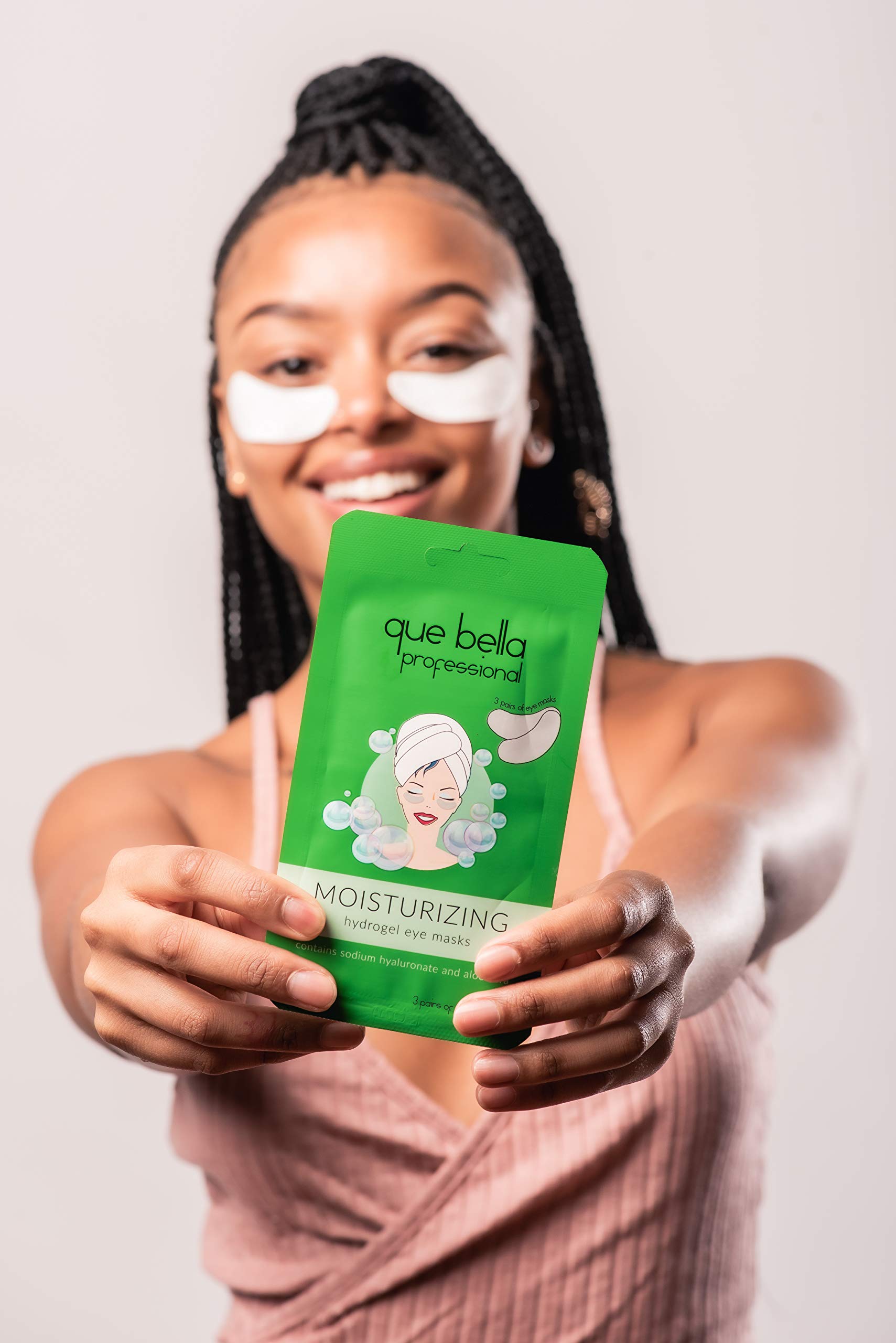 Que Bella Professional Moisturizing Gel Eye Masks - 3 Pairs