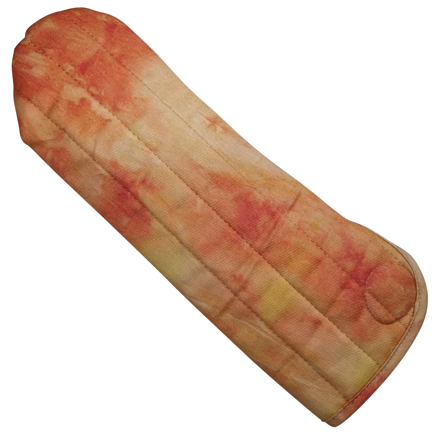 Case/Cover [Heat Resistant] for Curling Irons, Flat Irons or Straighteners, and Styling Irons, Silicone Coated Lining and Quilted Cotton Pouch for Travel, Gym, or Home [Tie Dye Red]