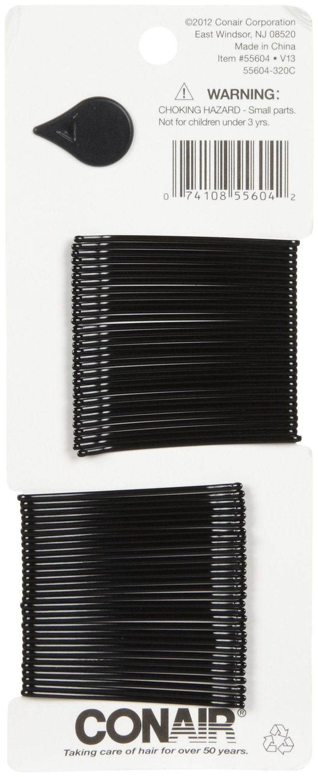 Conair Bobby Pins Curved Black - 60 CT by Conair