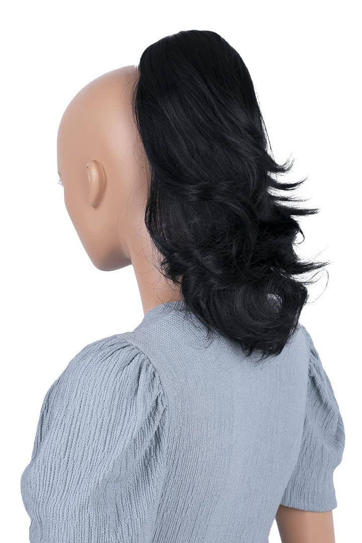 Black # 1 H88 : PRETTYSHOP 14 & 110g Hair Piece Ponytail Extension Straight Light Curled Nature Looking Heat-Resisting Different Colors (jet black H88_1)