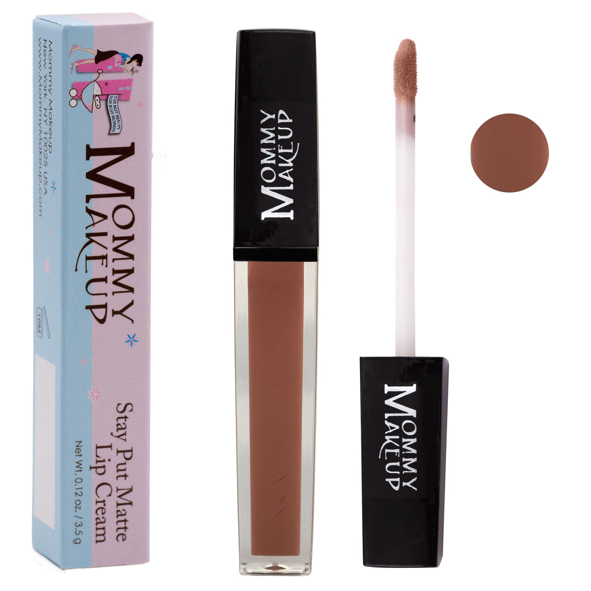 Mommy Makeup Stay Put Matte Lip Cream - Kiss-proof, Transfer-proof, Smudge-Proof, Waterproof, Long Lasting Lipstick - Hydarting Formula with Vitamin E (Audrey)