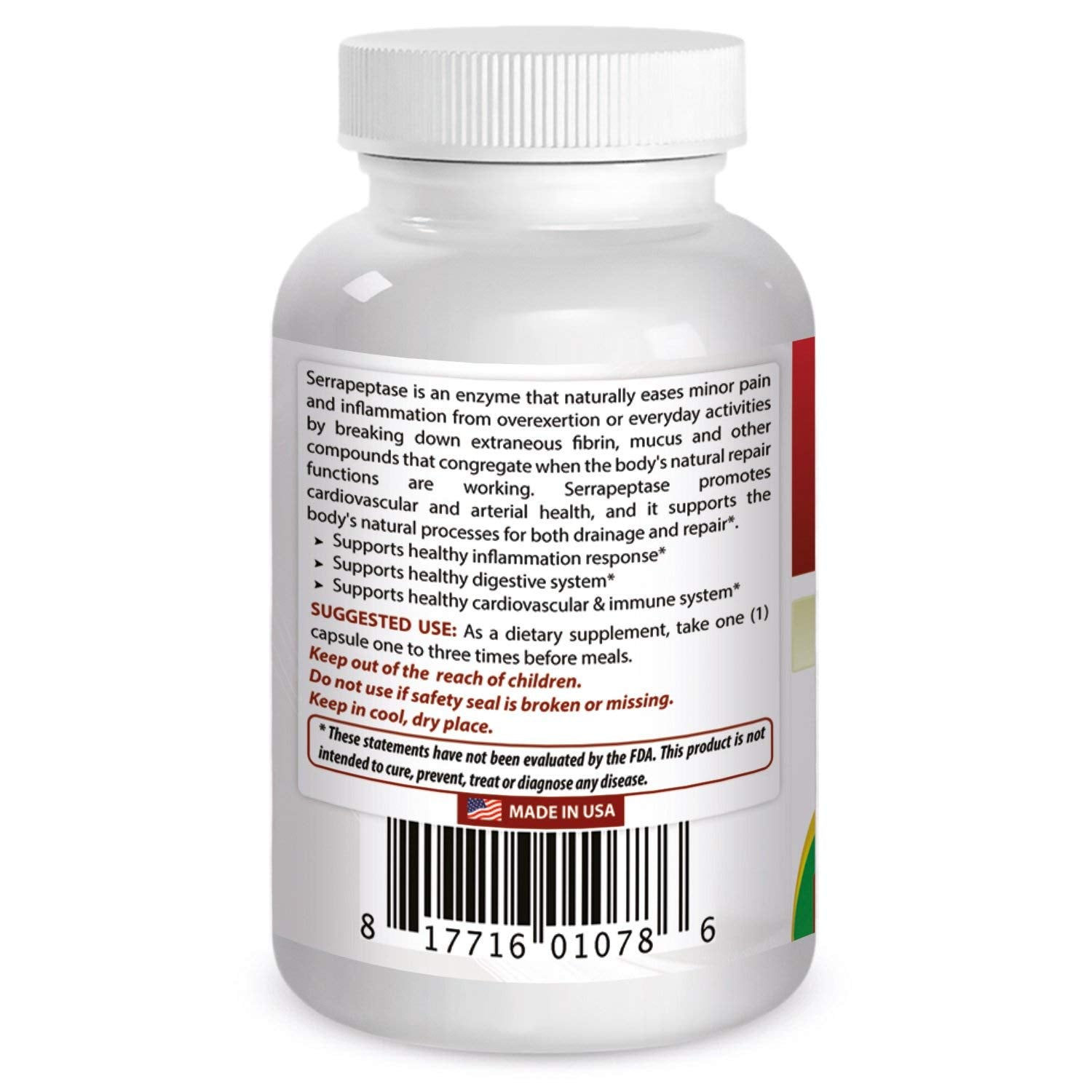 Best Naturals Serrapeptase 40000 SPUs 180 Capsules