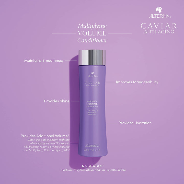 Alterna Haircare CAVIAR Anti-Aging Multiplying Volume Conditioner Travel Size 1.35 Fl Oz | For Fine, Limp or Thin Hair | Create Instant Volume and Thickness | Sulfate Free
