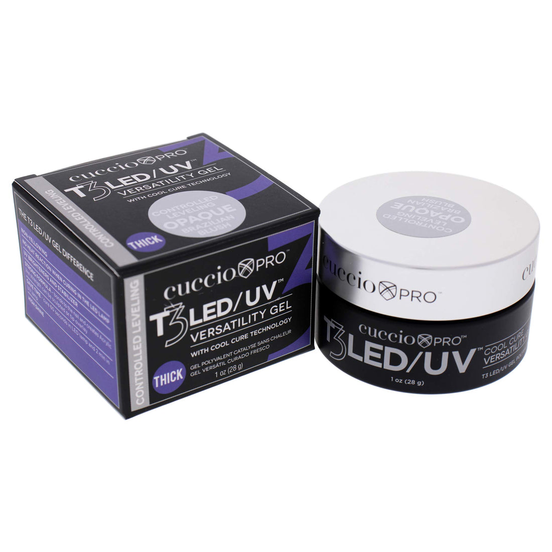 Cuccio Pro - T3 LED/UV Controlled Leveling Gel - Opaque Brazilian Blush - 28g / 1oz