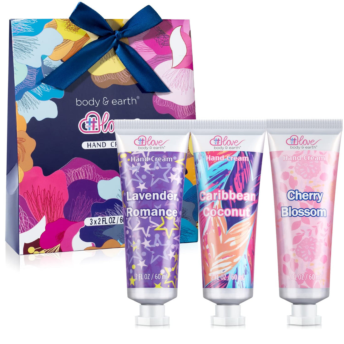 BODY & EARTH Hand Cream Gift Set,Natural Plant Fragrance Hand Lotion with Argan Oil and Glycerin for Women, Travel Size Lotion for Dry Hands Gift Set,Mothers Day GIfts for Mom