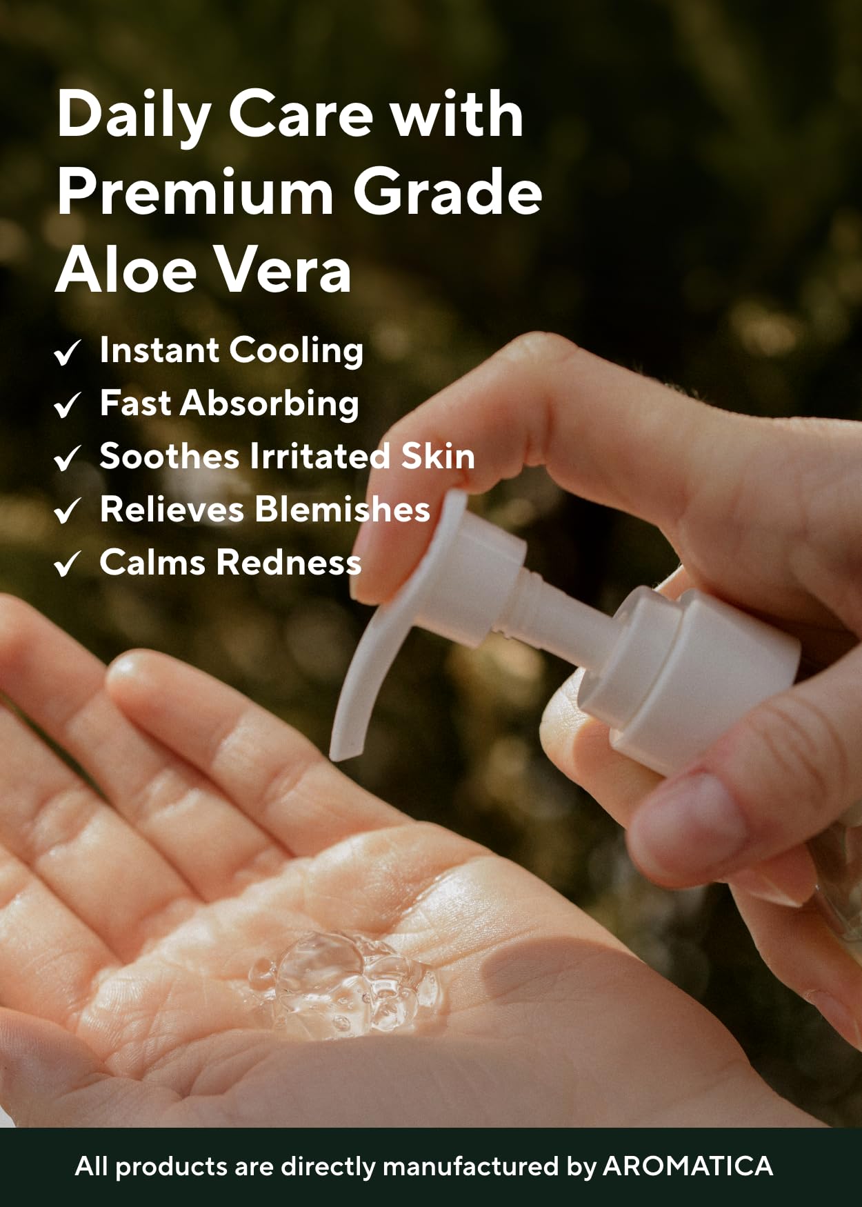 AROMATICA 95% Organic Aloe Vera Gel 300ml