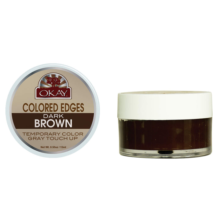 Okay Colored Edges, Dark Brown, 0.5 Ounce by Okay