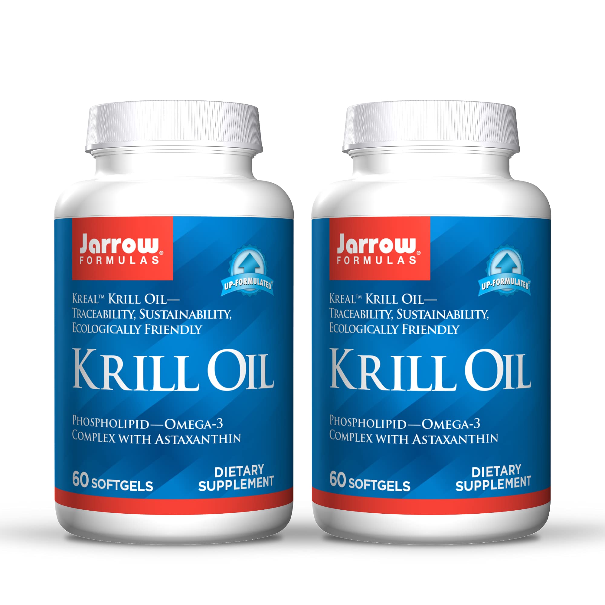 Jarrow Formulas Krill Oil - 60 Softgels - Phospholipid Omega-3 Complex with Astaxanthin - May Support Lipid Management, Brain Function & Metabolism - 30 Servings