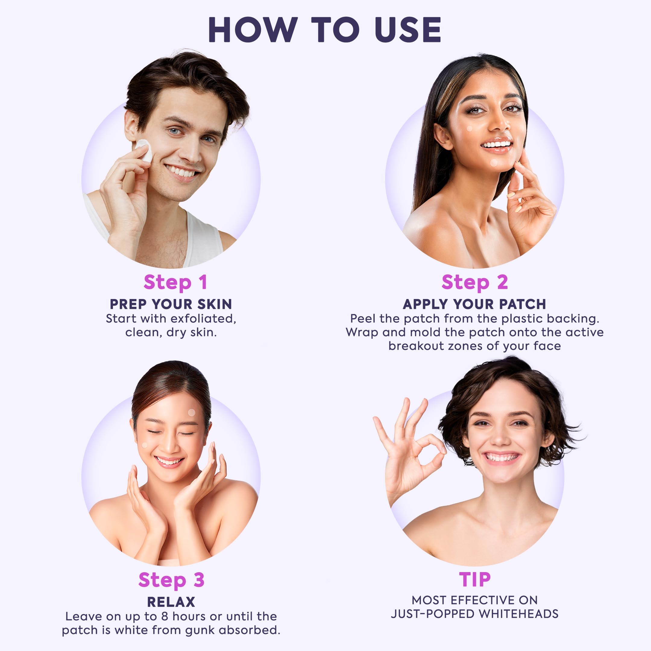 LivaClean 330 CT Pimple Patches for Face w/Salicylic Acid, Tea Tree Oil & Calendula Oil - Four Sizes - Pimple Patch, Hydrocolloid Patch, Acne Patches for Face