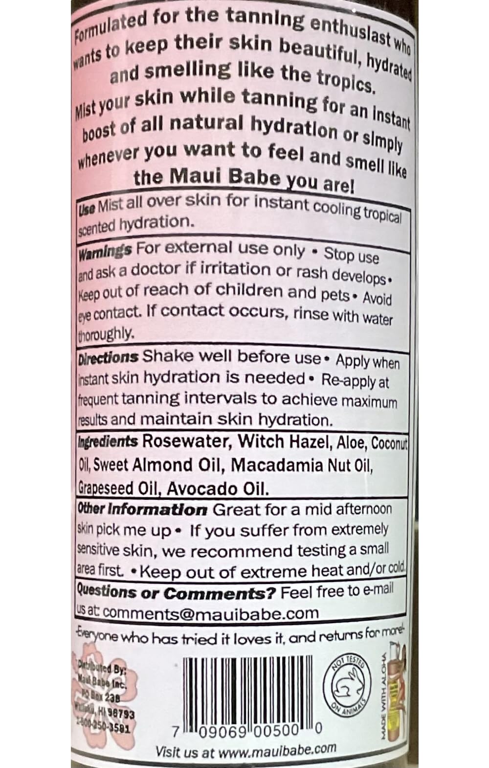 Maui Babe Hydrating Mist