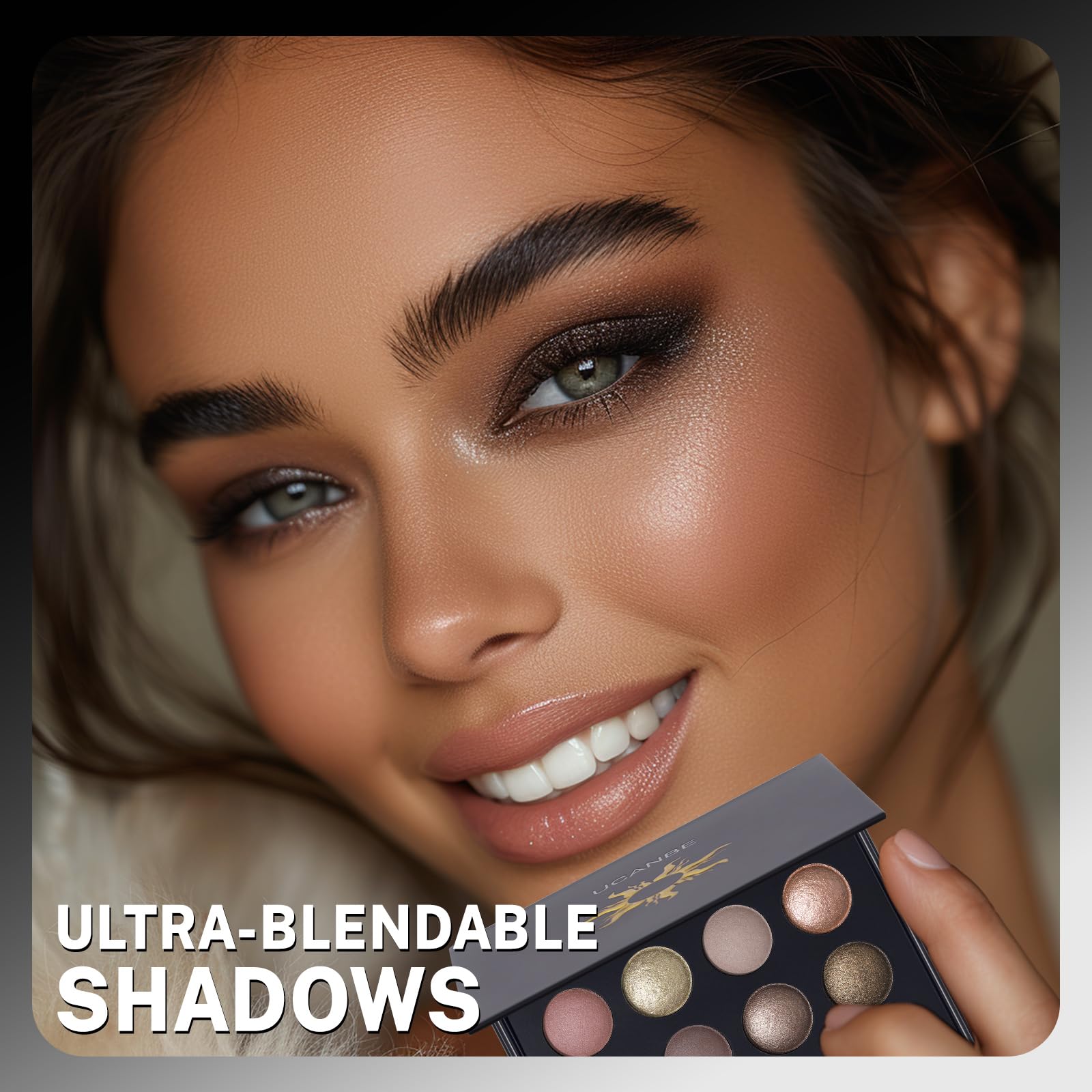 UCANBE Baked Eyeshadow Makeup Palette with Hidden Gems, 16 Colors Nude Eye Shadow with Matte Glitter Metallic Shimmer, Highly Pigmented Long Lasting Make Up Pallet