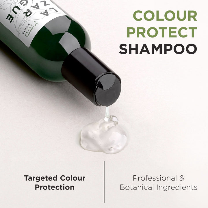 Lazartigue Color Protect Shampoo, Enhances Radiance & Protects Color Treated Hair, Vegan, Sulfate-Free, Silicone-Free, 8.4 Fl Oz