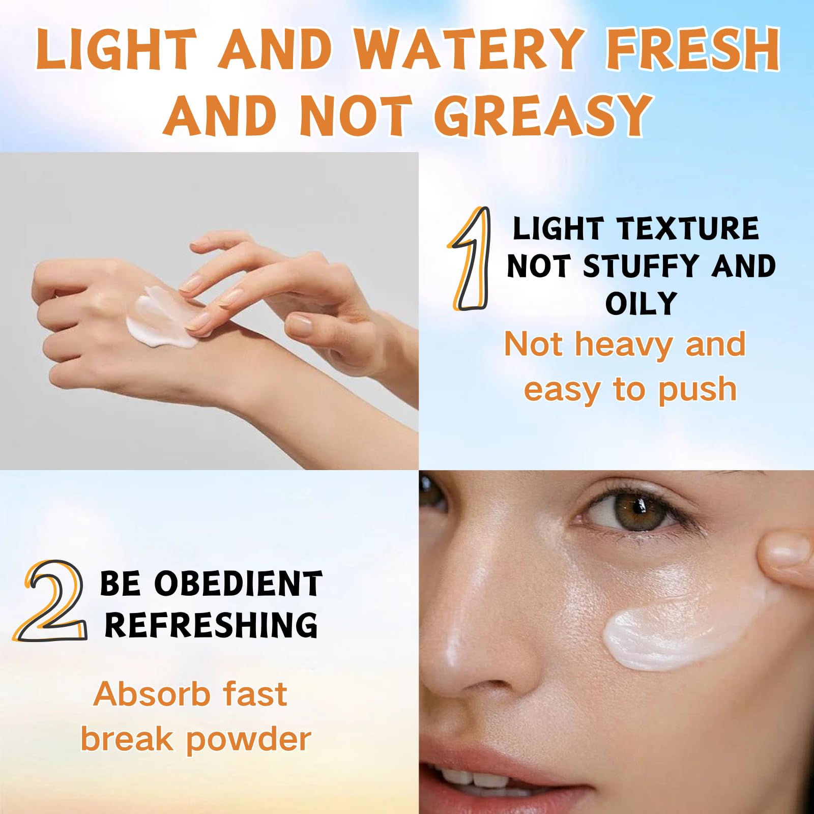 Spf 100 Face Sunscreen Moisturizer - Travel Size Sunblock - Oil Free Facial Sun Screen - Sun Screen Protector for Face & Body - Non-Greasy,No White Cast Waterproof Sunscreen Lotion -Dry Oily Skincare