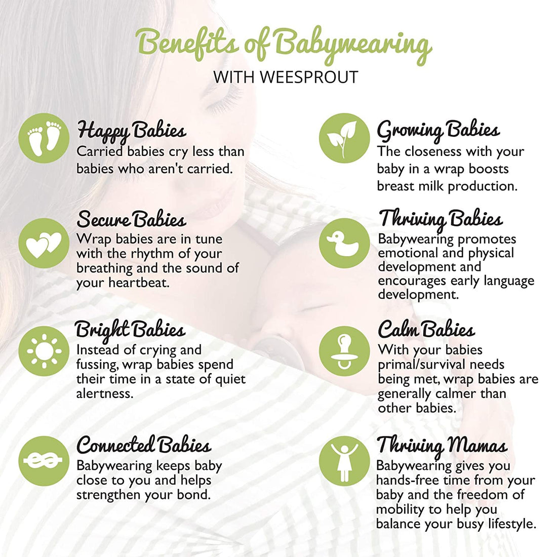 WeeSprout Baby Wraps Carrier - Perfect Child Sling for Newborn and Infant, Enhances Bonding, Soft and Breathable, Ideal for Babywearing