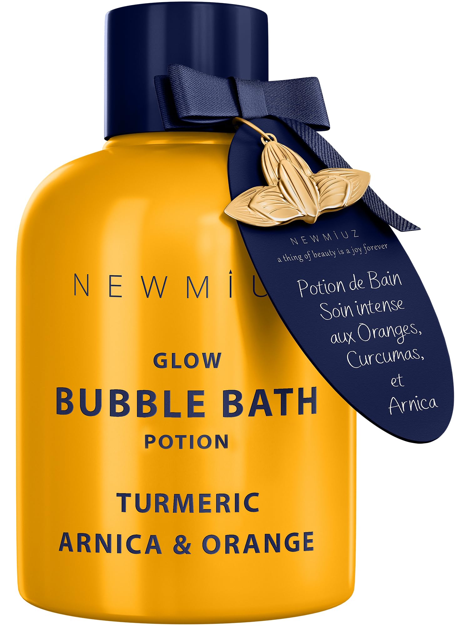 Nutritious Bubble Bath Long Lasting Foam Turmeric Orange Arnica Essential Oil Skin Healing Moisturizing Relaxing Stress Relief Spa Gift for Women