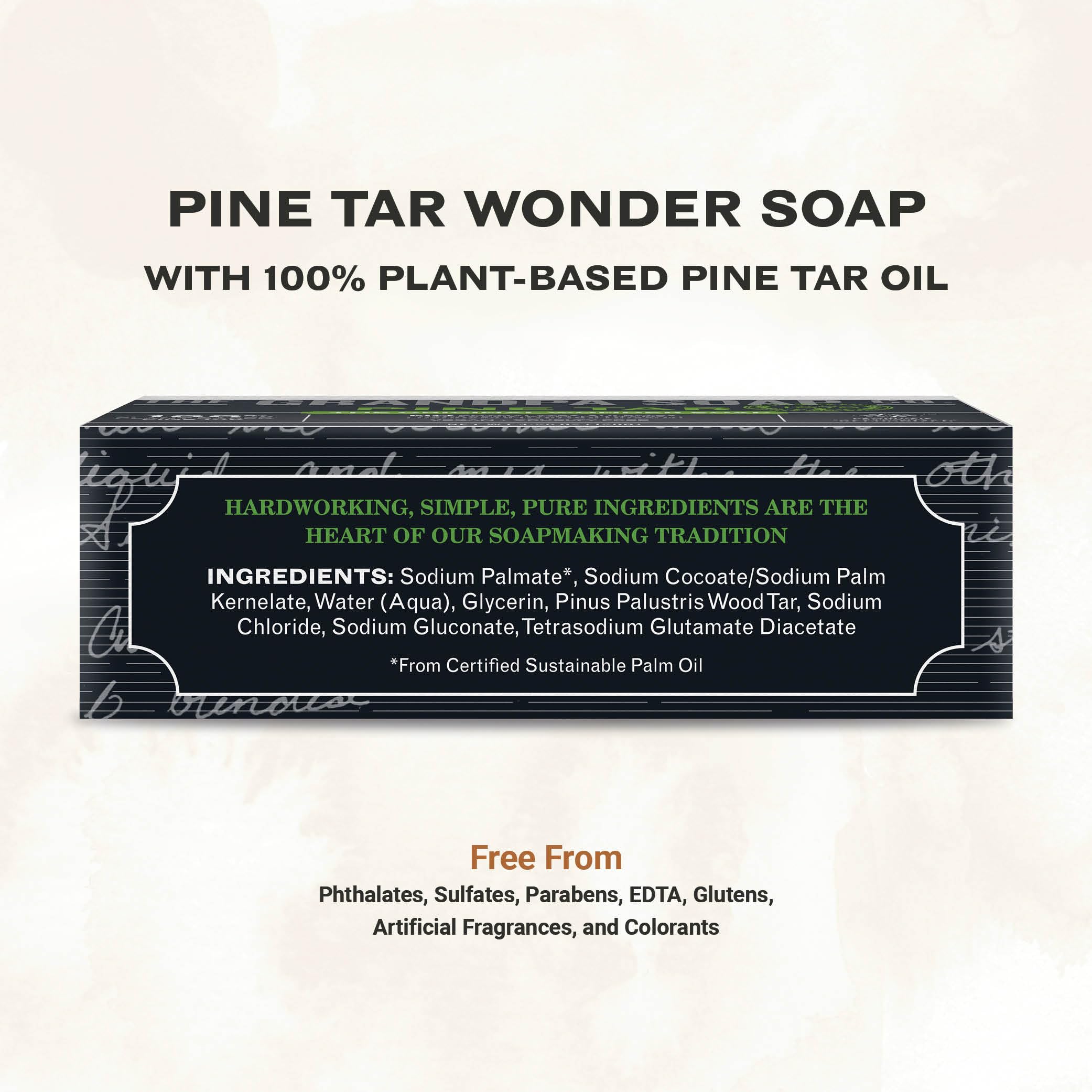 Grandpa's Soap Pine Tar 4.25 oz ( 8-Pack)