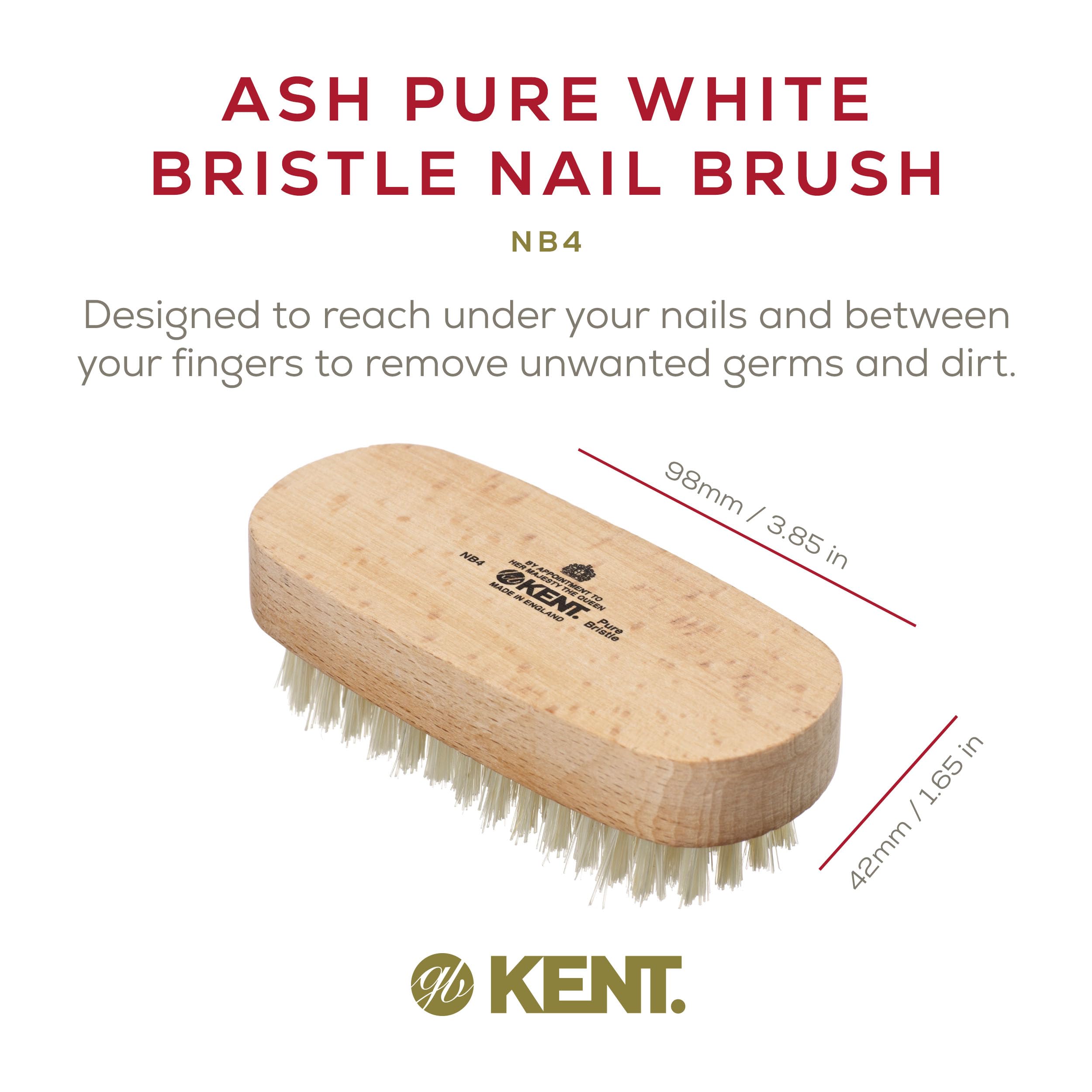 Kent Pure Beechwood and Pure Bristle Nail Brush, 99mm