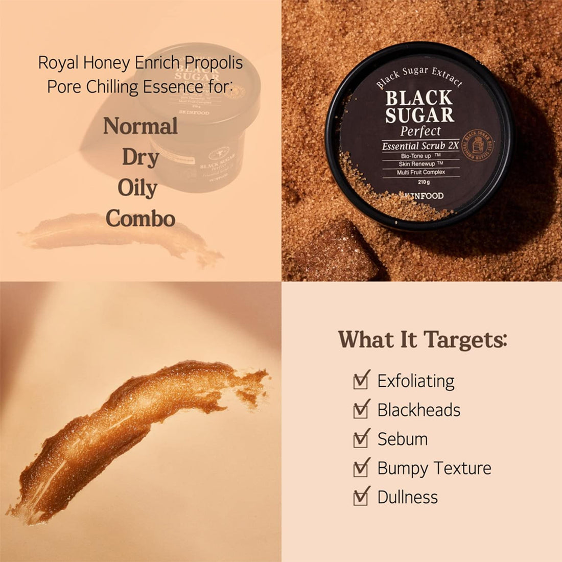 SKINFOOD Black Sugar Perfect Essencial Scrub 2X
