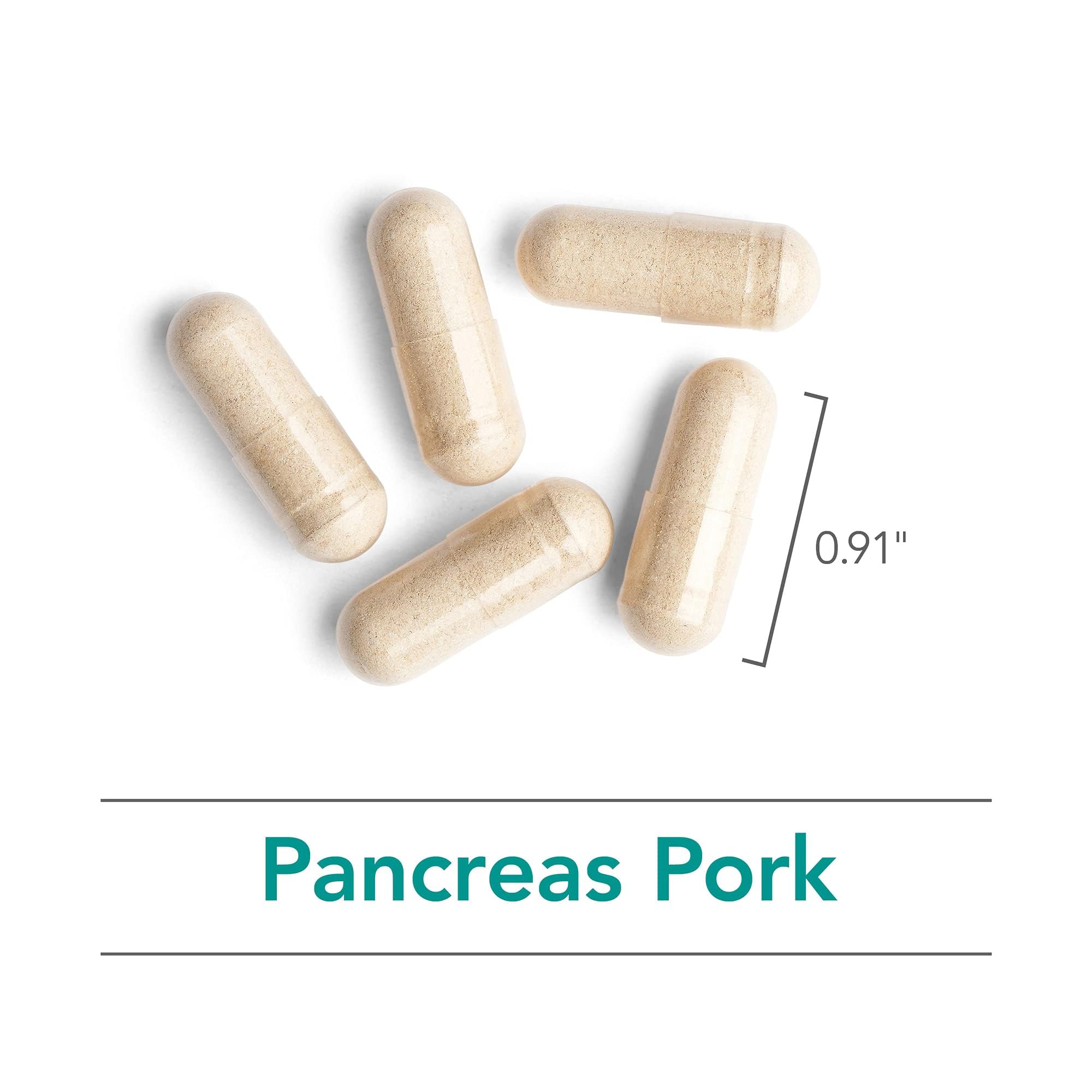 Nutricology Pancreas Dietary Supplement - Digestive Support, Natural Glandur (Pork), Enzymes, Hypoallergenic, Vegetarian Capsules, Gluten Free - 720 Count