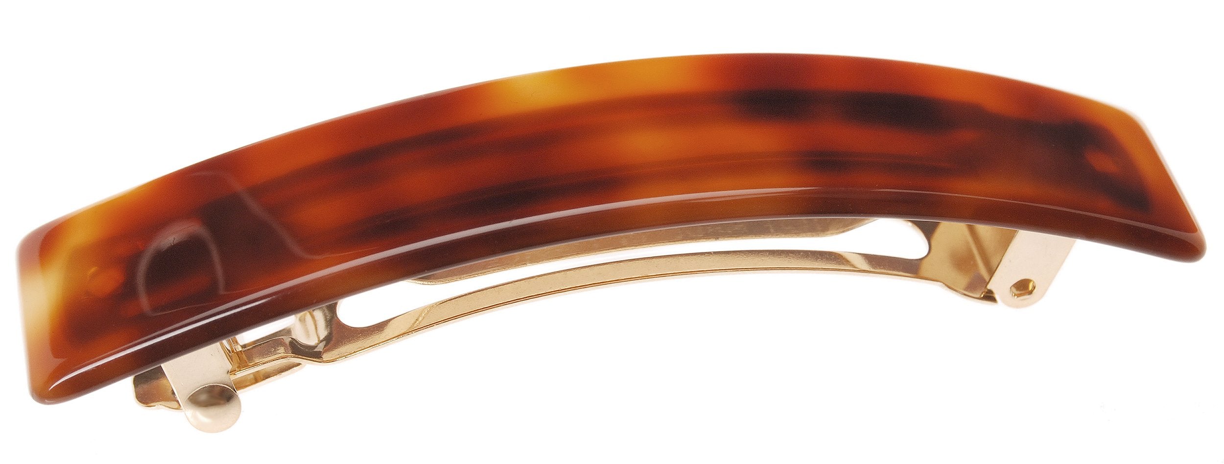 Tortoise : France Luxe Classic Rectangle Barrette - Tortoise