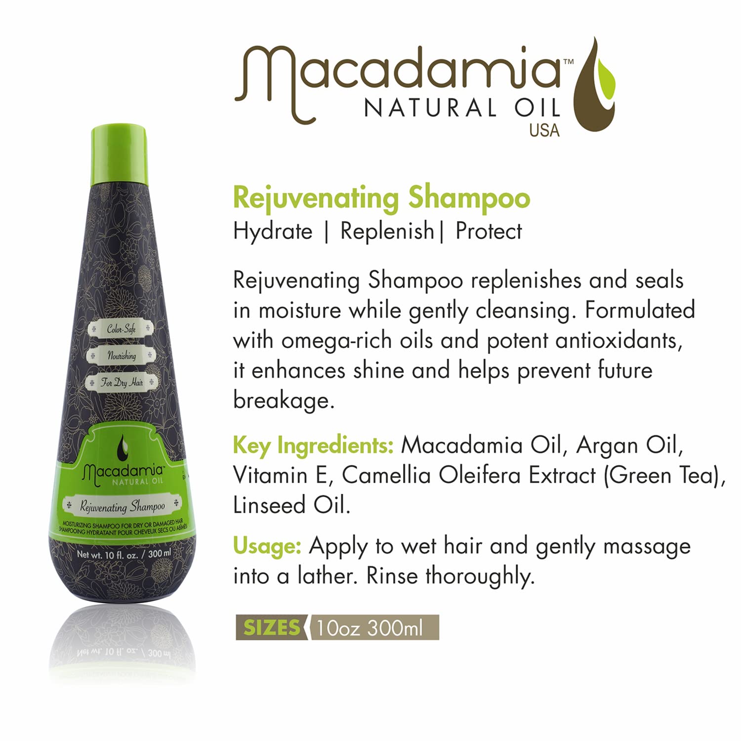 Macadamia Natural Oil REJUVENATING SHAMPOO 10 OZ