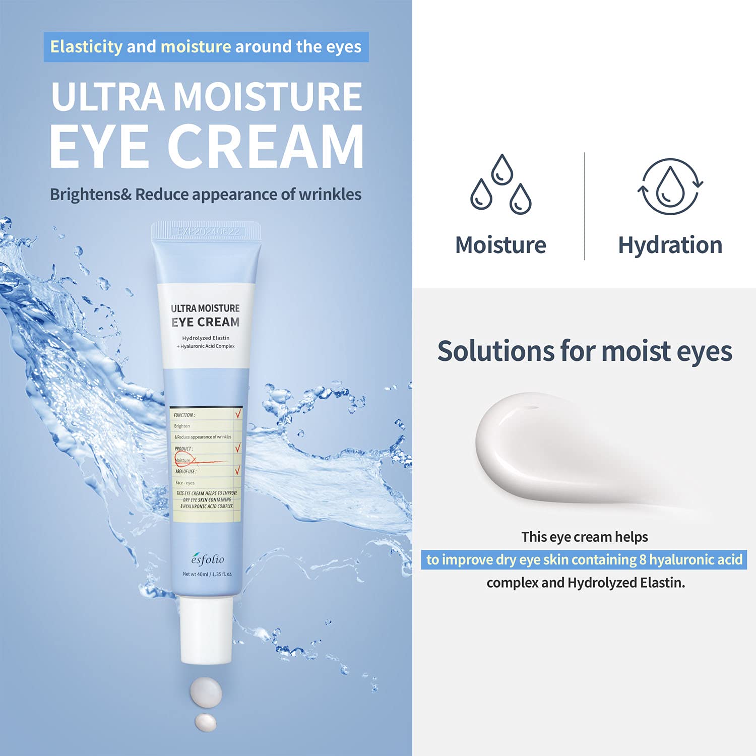 esfolio Ultra Moisture Eye Cream 1.35 Fl oz