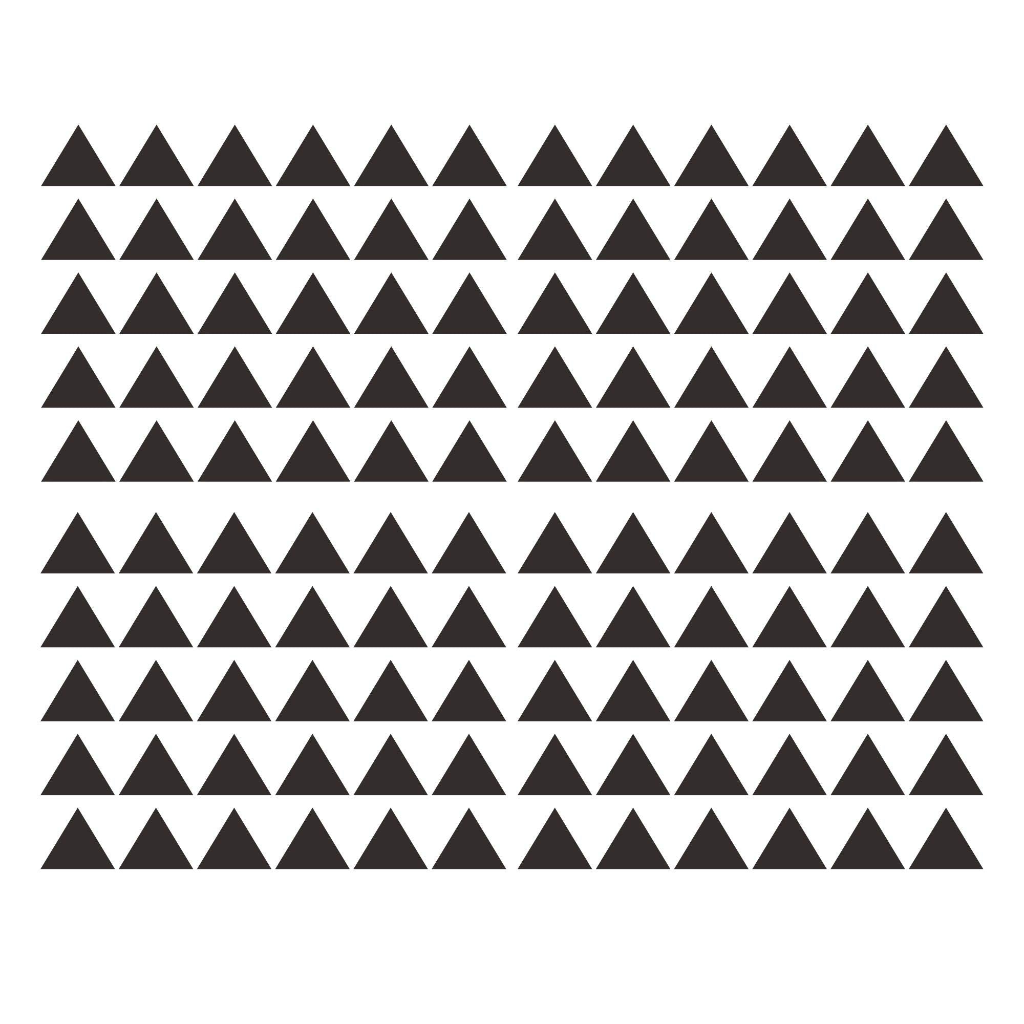 120 Pcs/Set Triangle Wall Pattern Decal Vinyl Stickers for Kids Boy Girl Baby Bedroom Playroom Art Decorations Removable Decor Home House Design YMX56 (Black)