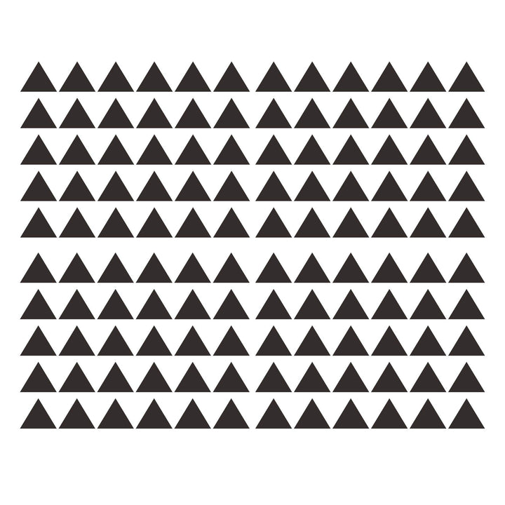 120 Pcs/Set Triangle Wall Pattern Decal Vinyl Stickers for Kids Boy Girl Baby Bedroom Playroom Art Decorations Removable Decor Home House Design YMX56 (Black)