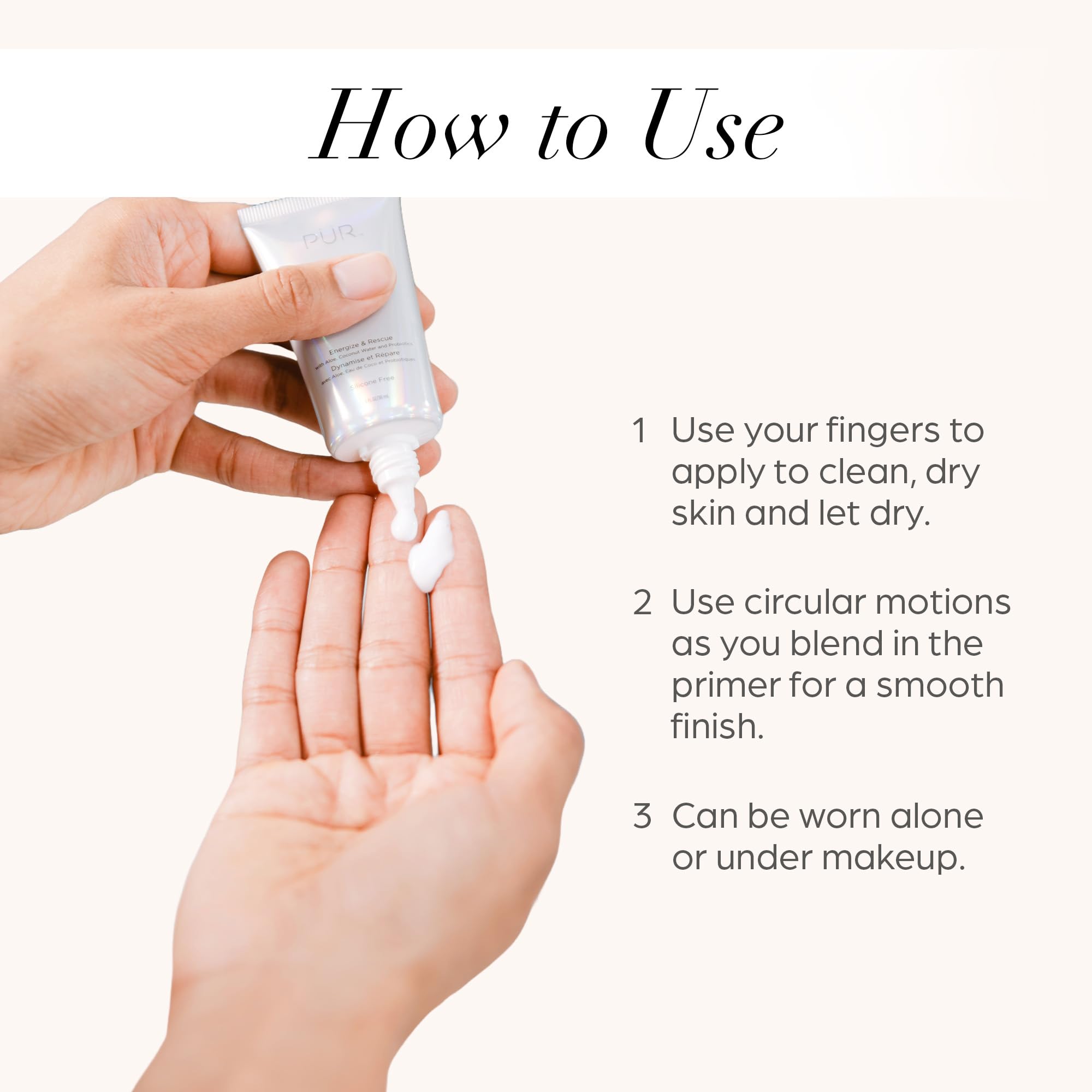 PUR Beauty 4-in-1 Correcting Primer, Energize & Rescue - Primer for Face Before Makeup - Primer Face Makeup for Women - Silicone-Free Make Up Hydrating Primer Helps Reduce Redness, 1 Fl Oz