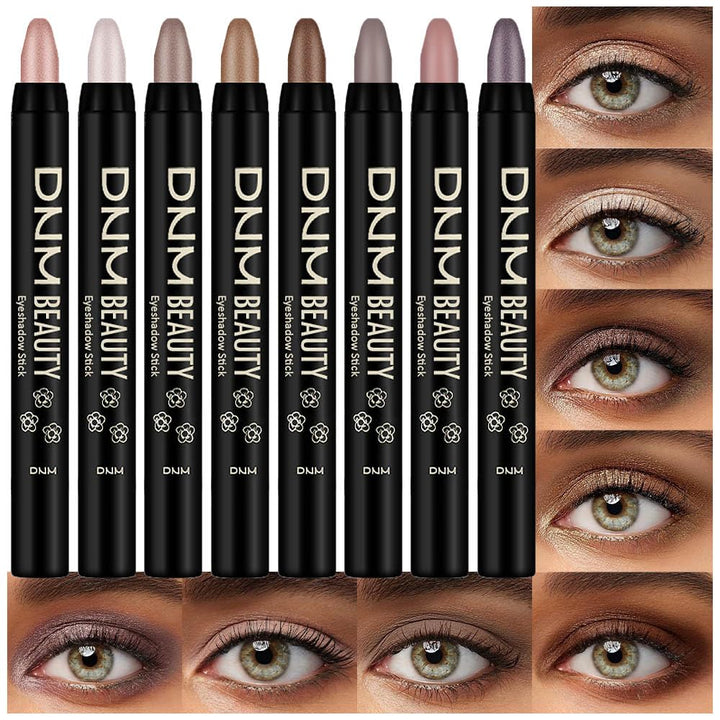 Kaely 8Pcs Cream Eyeshadow Stick Set for Older Women, Champagne Pearl Taupe Bronze Cocoa Stone Putty Smoky Amethyst, Matte Shimmer Eyeliner Pencil Eye Shadow Sticks Palette Makeup, sombras para ojos