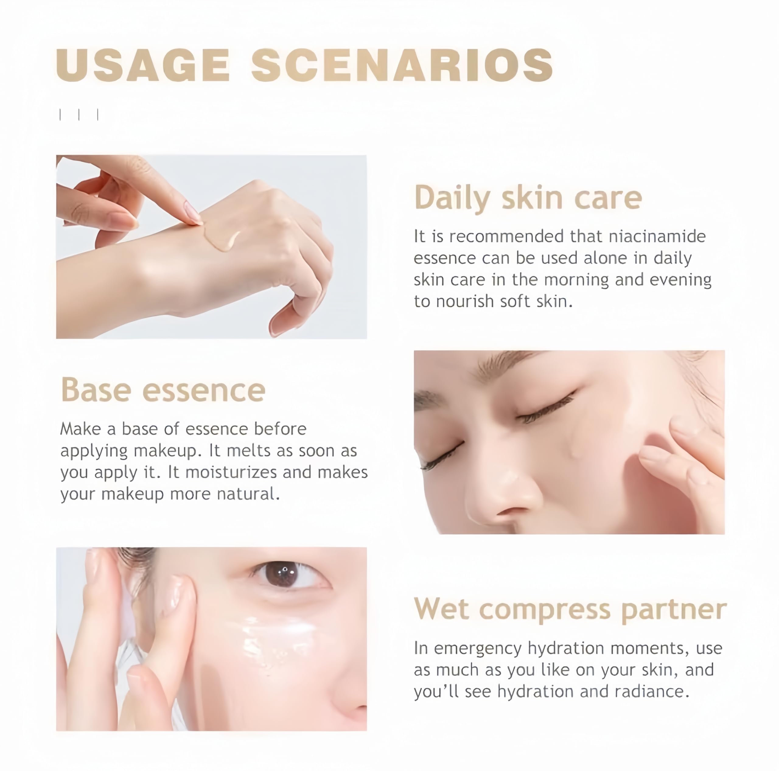 Ashley Shine Niacinamide Serum Moisturizes Skin Care 2 in 1 for Face and Body,Brightening Serum for Dark Spots, Body, Fine Lines & Wrinkles 17.58Fl Oz