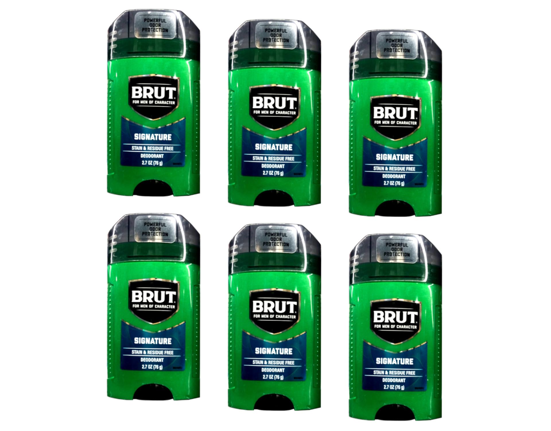 Brut Deodorant 2.25oz Oval Solid Classic Scent (6 Pack)