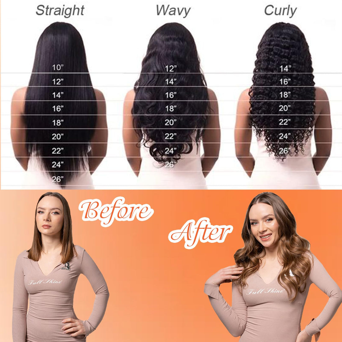 14 , #2#3#27 : Full Shine 14 20 Pcs 50 Gram Color #2 Fading to #3/27 Balayage Hair Extensions of Full Head Extensions Glue in Hair Extensions