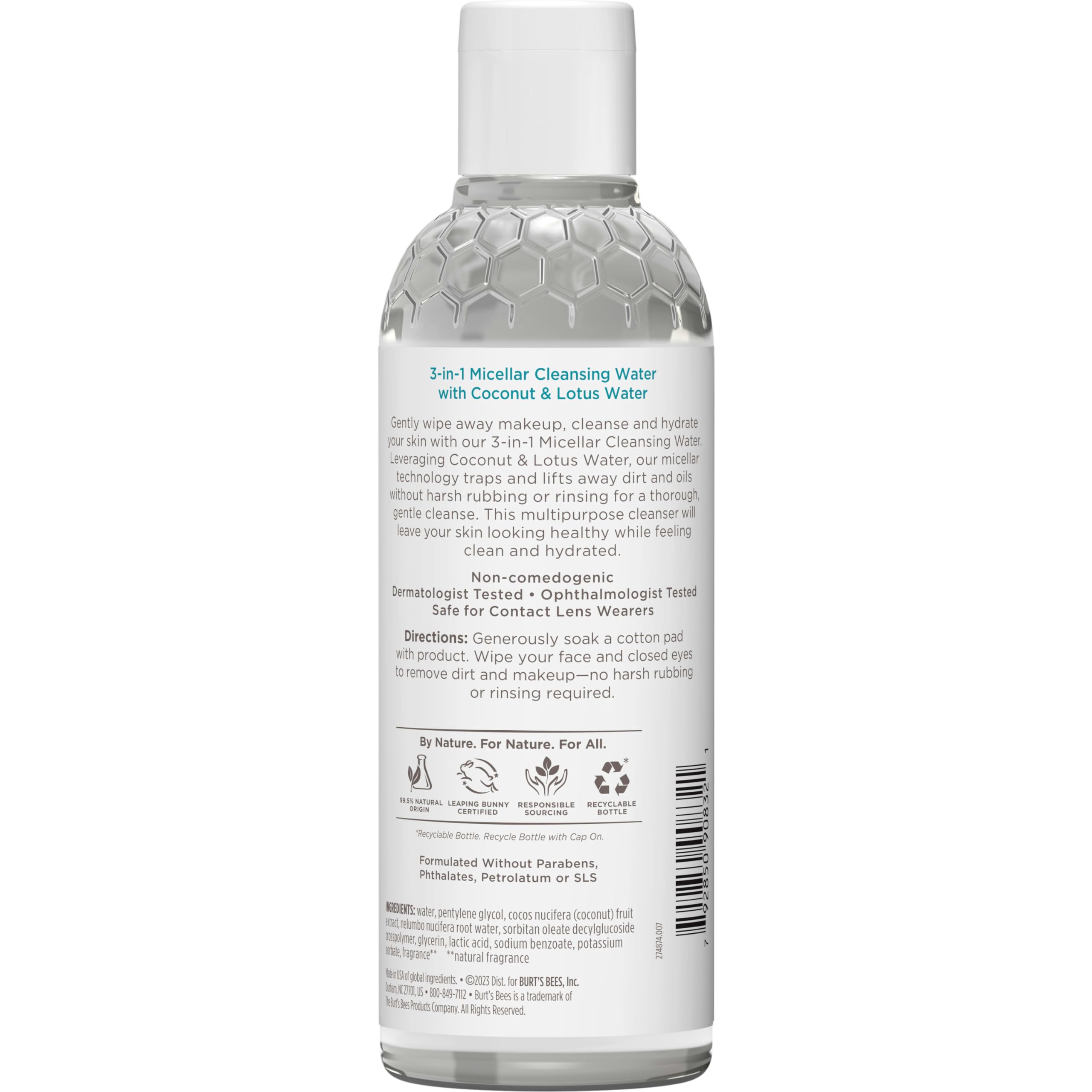 Burt's Bees Micellar Cleansing Water with Coconut & Lotus Extract, 8 Oz (Package May Vary)