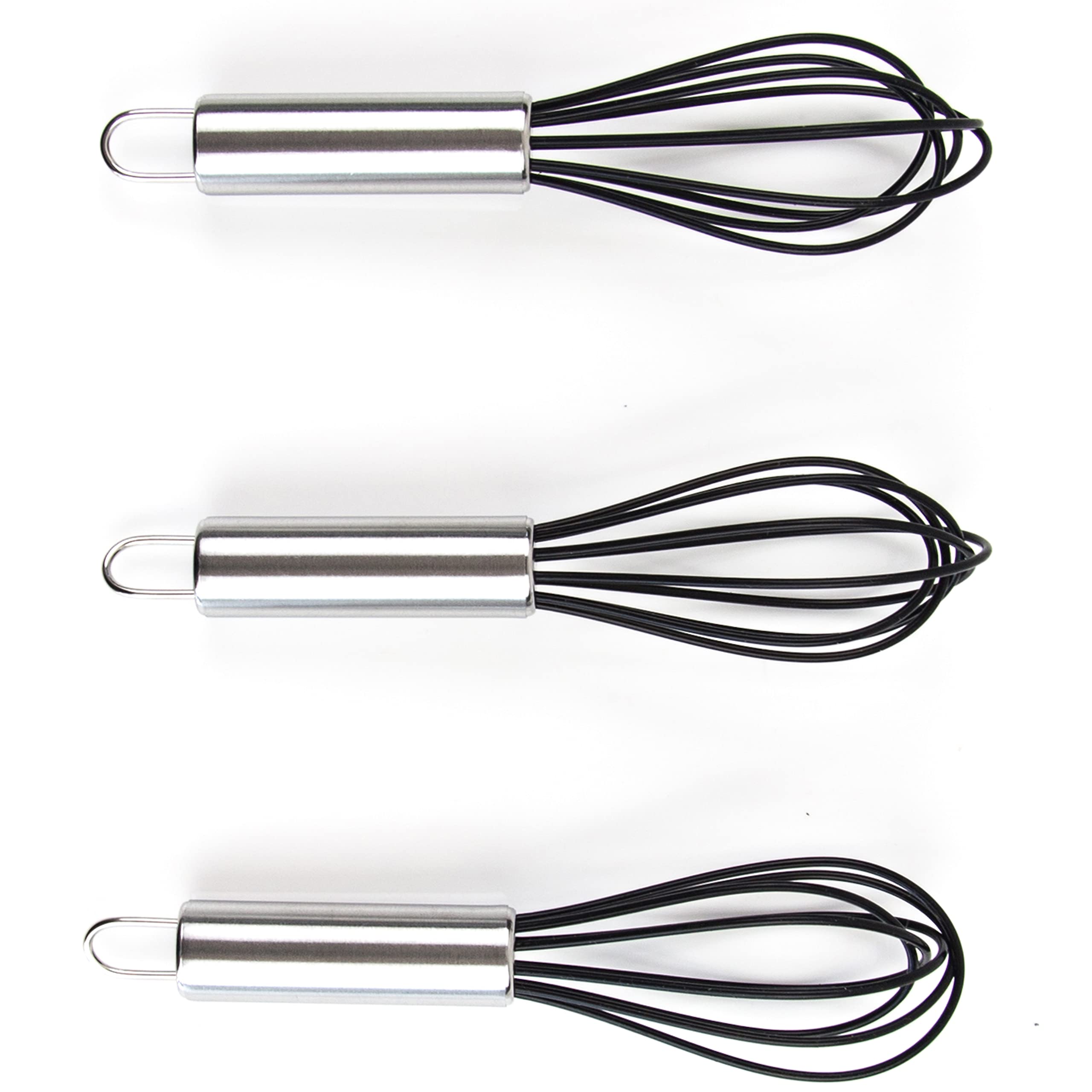 Hair Color Whisk - Set of 3 - Hair Color Mixer - Silicone with Stainless Steel Handle - Salon Hair Wisk - Color Whisk - Hair Whisk Color Mixer - Hair Dye Whisk - Color Wisk