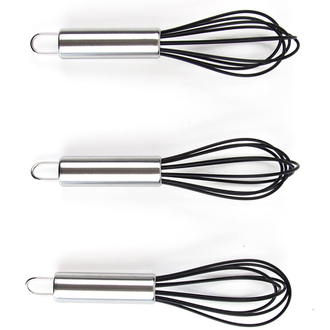 Hair Color Whisk - Set of 3 - Hair Color Mixer - Silicone with Stainless Steel Handle - Salon Hair Wisk - Color Whisk - Hair Whisk Color Mixer - Hair Dye Whisk - Color Wisk