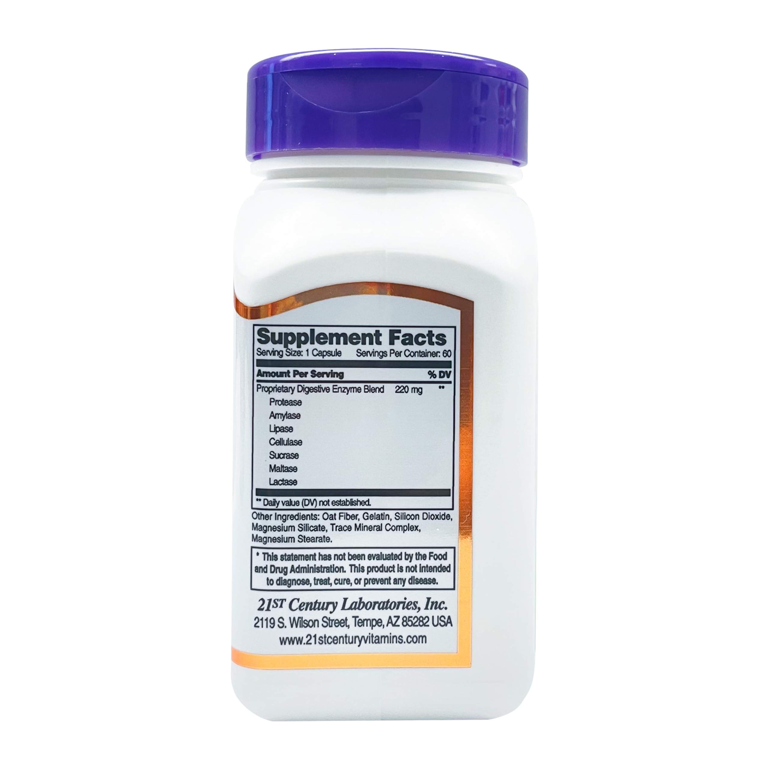 21st Century Digestive Enzymes Capsules, 60 Count (Pack of 2)