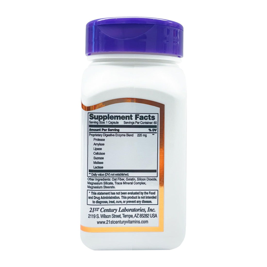 21st Century Digestive Enzymes Capsules, 60 Count (Pack of 3)