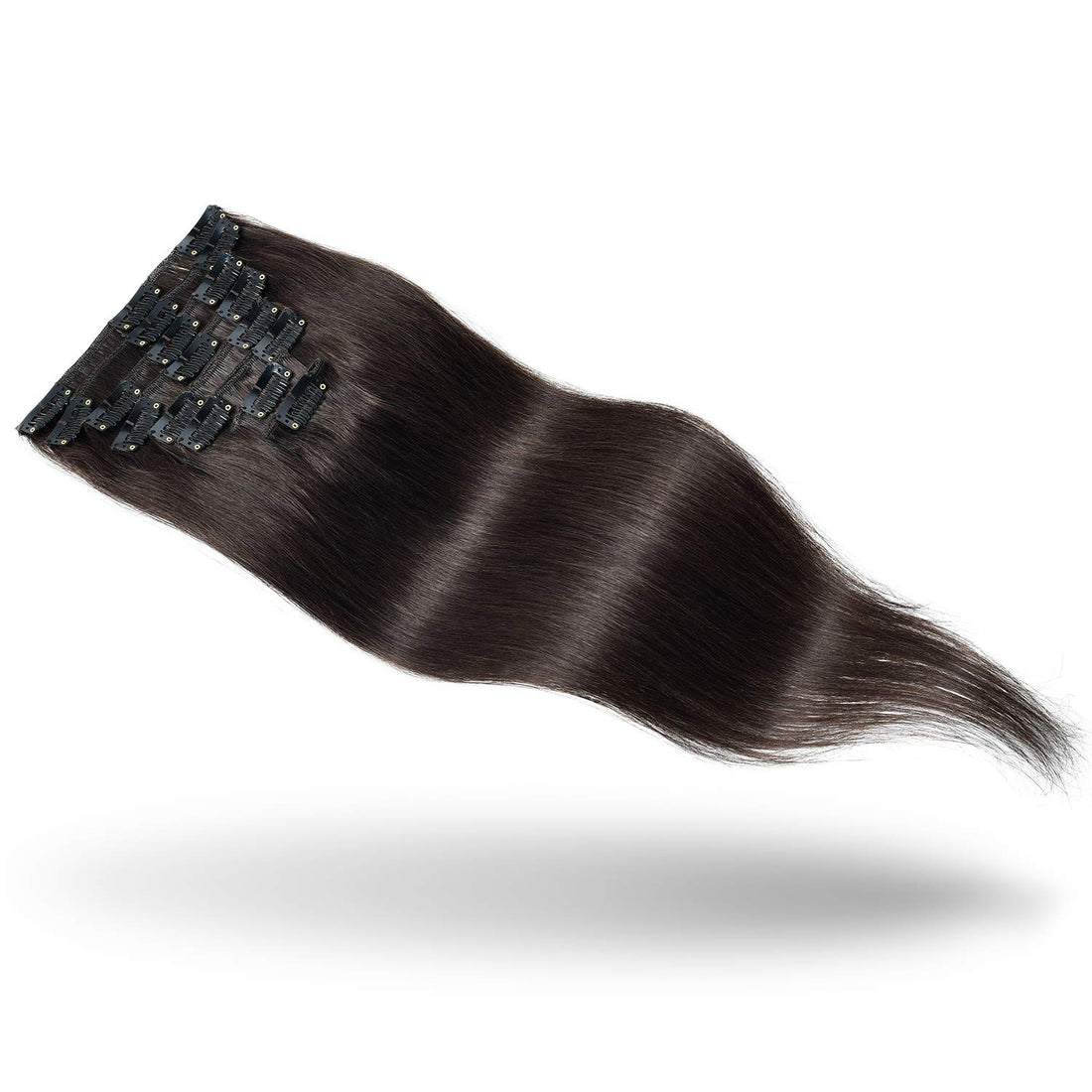 ROSEBUD Clip in Hair Extensions REMY Human Hair 8Pcs 18 Clips 70g/Set 18 Inch