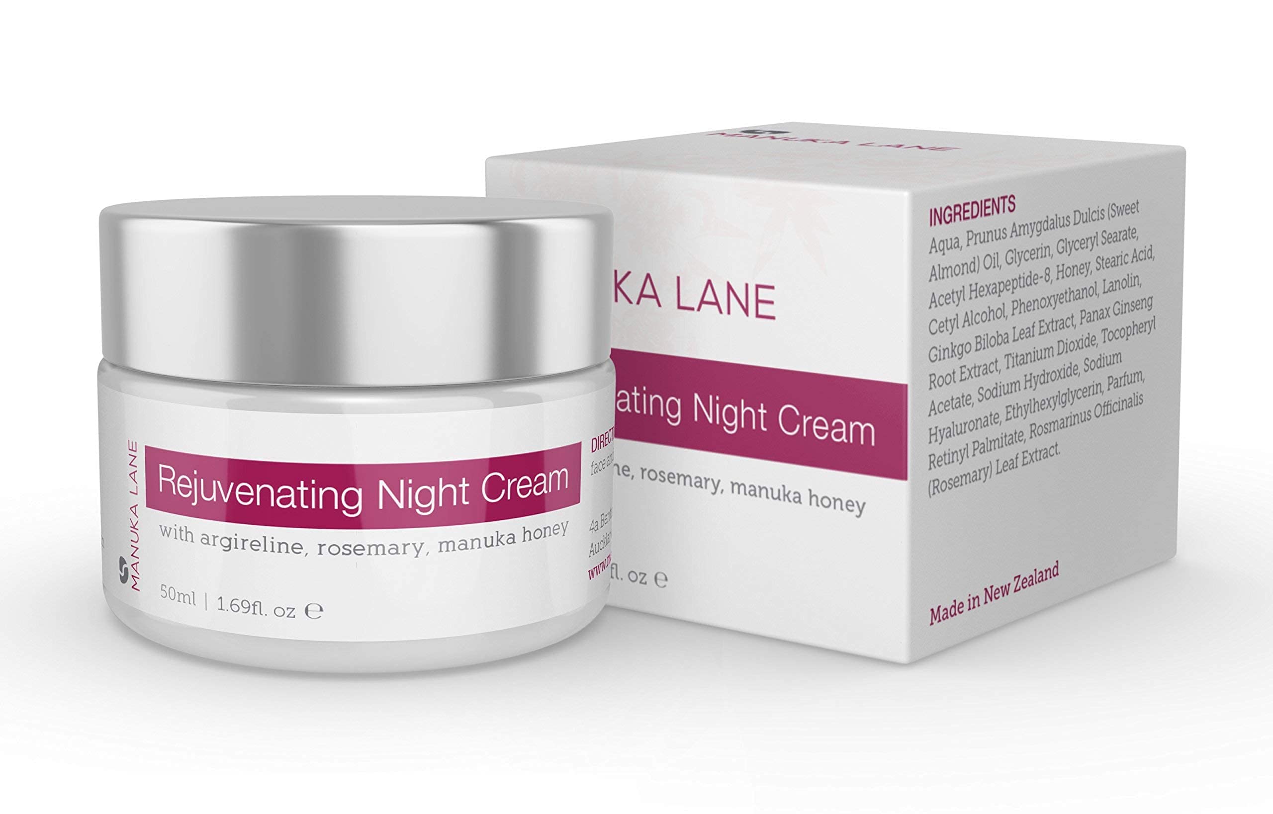 Manuka Lane Rejuvenating Night Cream With Rosemary & All Natural Exact Of New Zealand Manuka Honey