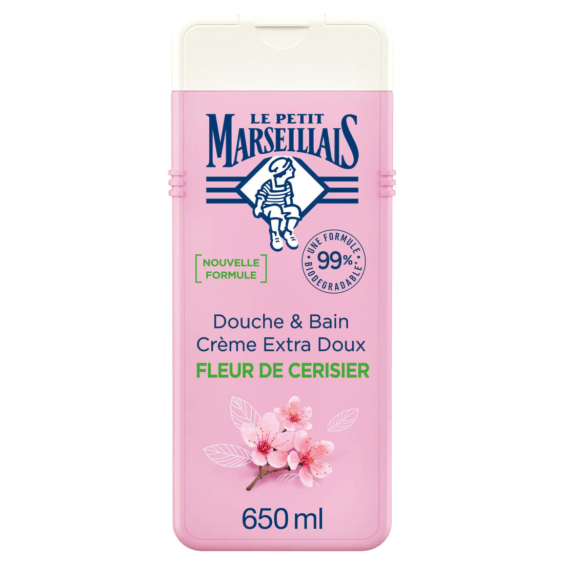 Le Petit Marseillais Shower & Bath Extra Gentle Cherry Blossom Body Wash Cream 650ml