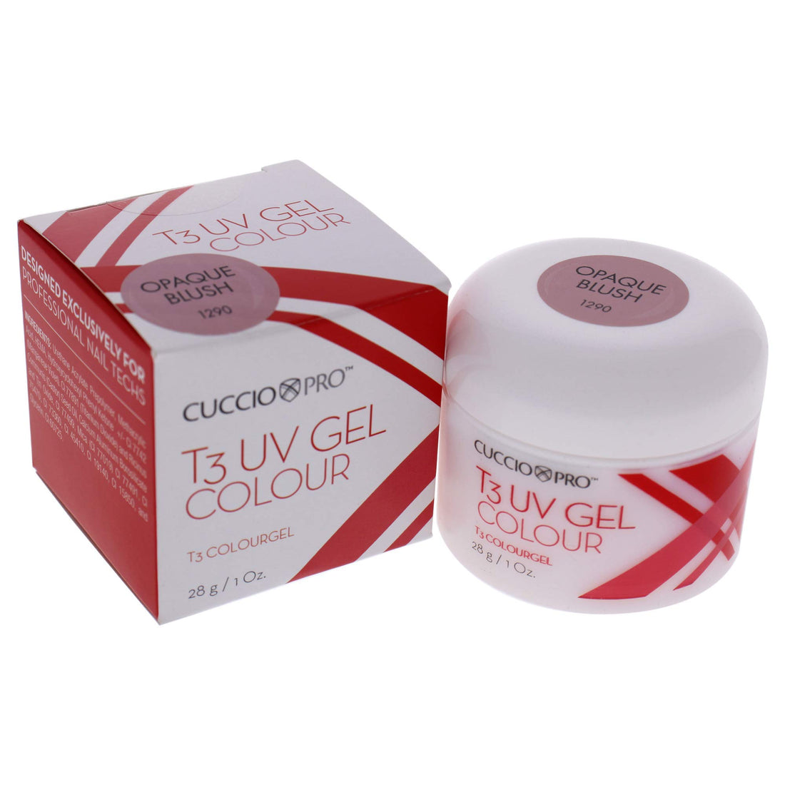 Cuccio Pro - T3 Uv Gel Color - Opaque Blush - for Women - Nail Gel - 1 oz