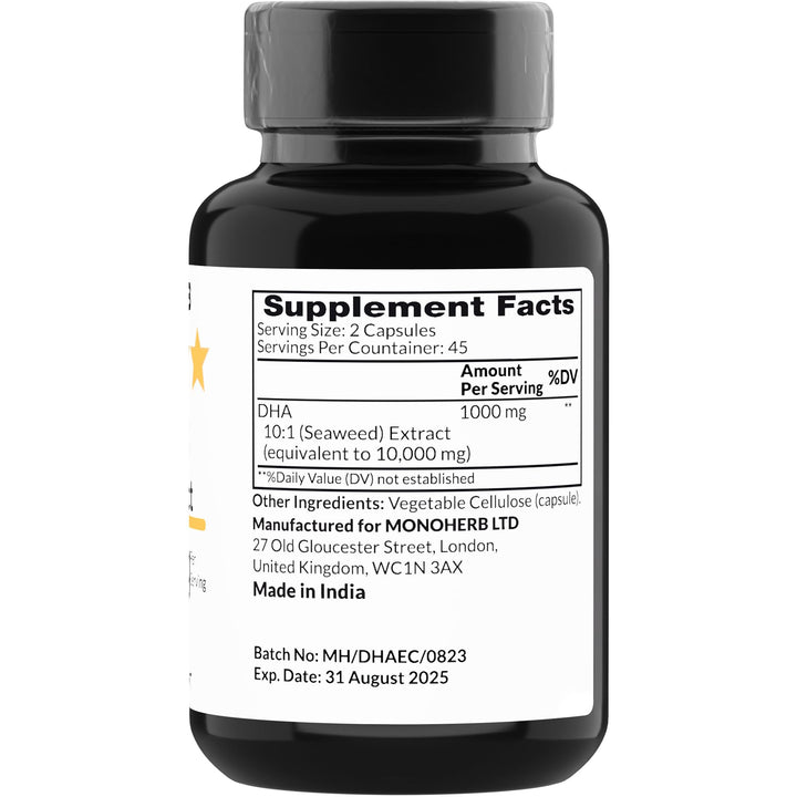 MONOHERB DHA Extract 1000 mg - 90 Vegetarian Capsules