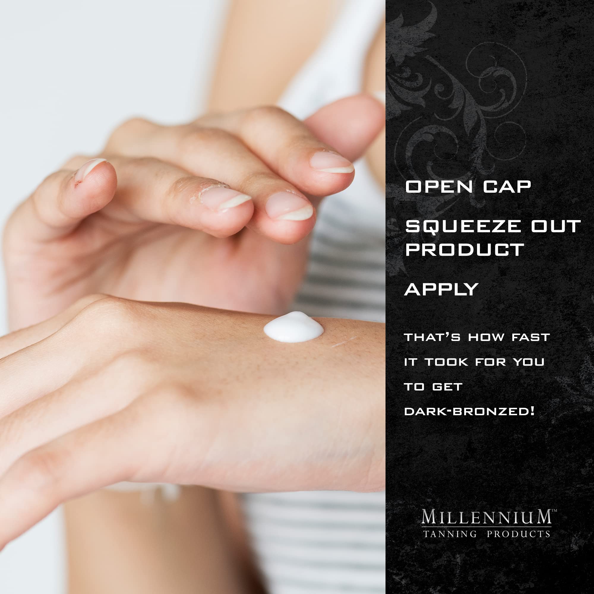 Millenium Tanning New Paint It Black Auto-darkening Dark Tanning Lotion, 50X, 13.5 Ounce