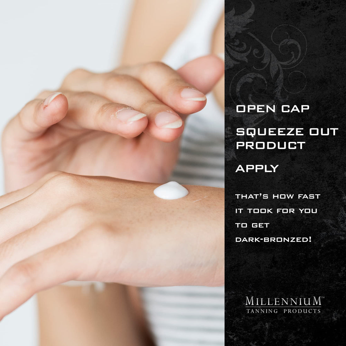 Millenium Tanning New Paint It Black Auto-darkening Dark Tanning Lotion, 50X, 13.5 Ounce