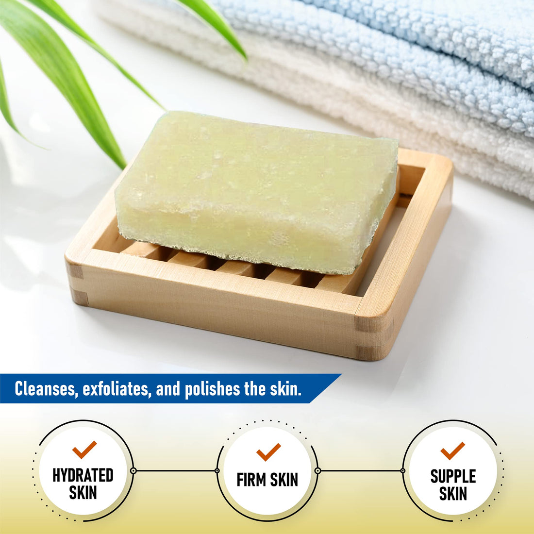 T.Taio Soap Sponge for Shower, Bath Wash Scrubber for Body, Foot, Face, Massage & Lather, Oatmeal, Mini Soap Included, Bathroom Accessories