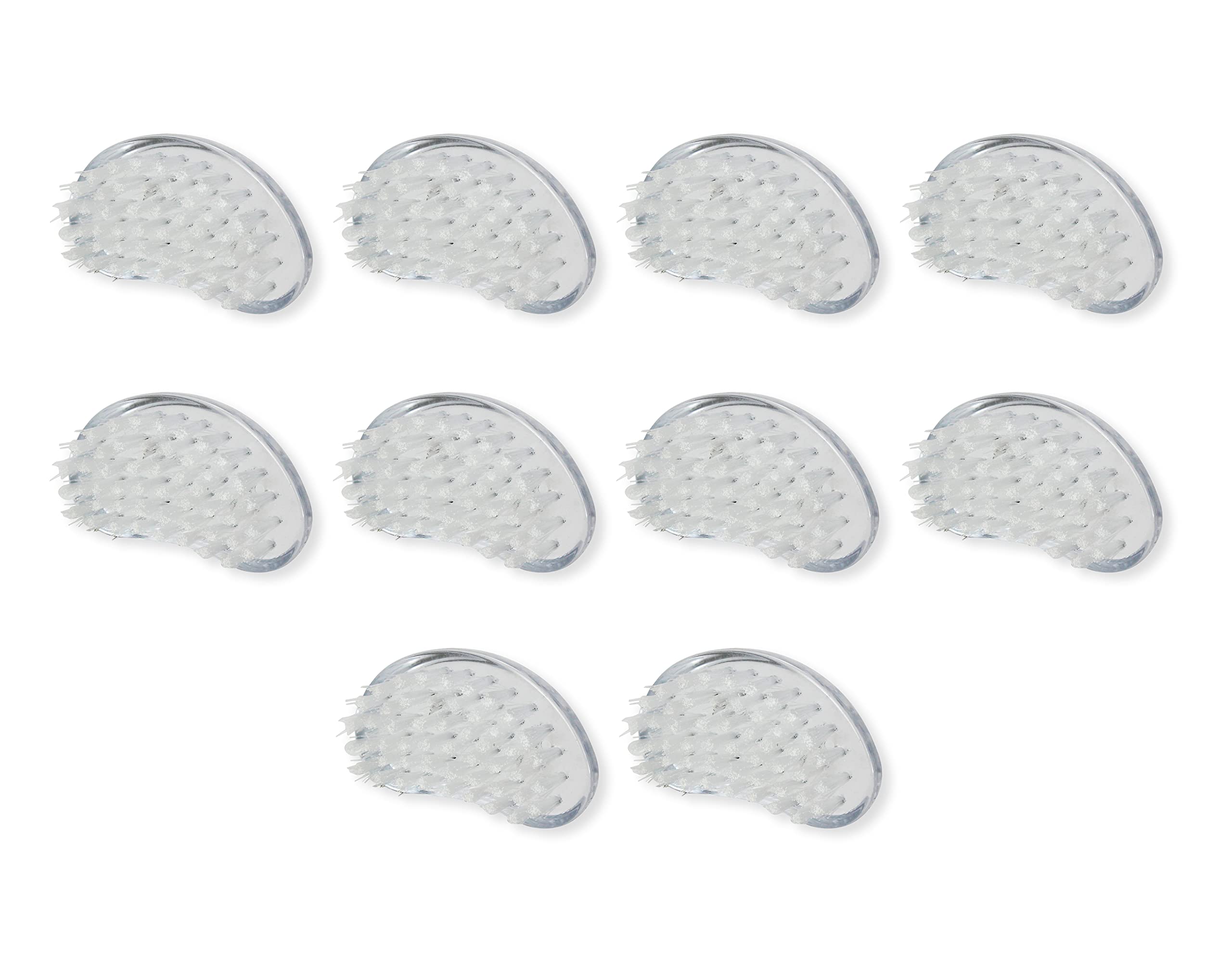 Amazon Basics Manicure Brush, 10 Count, Clear, White